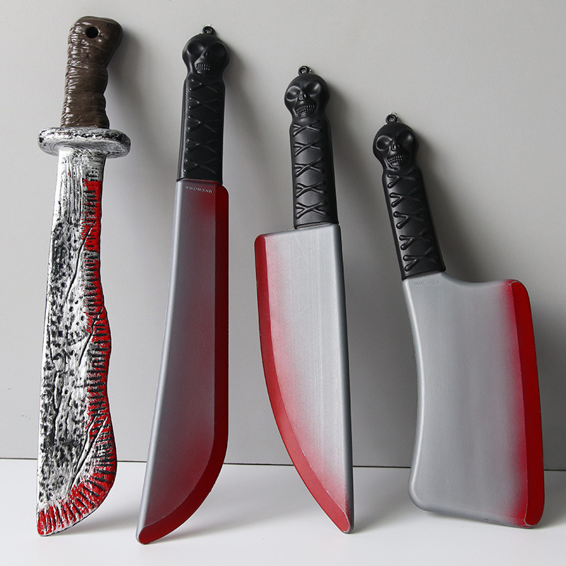 Cosplay Prop Axe - 장식용 피 묻은 도끼 사실적인 플라스틱