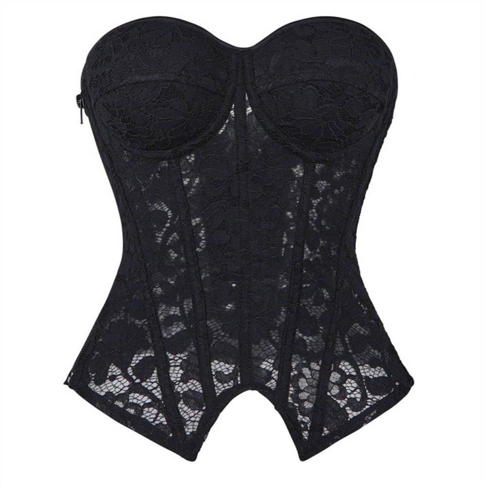 섹시한 메쉬 코르셋 캐미솔 탑 내장형 푸쉬업 컵 스틸  - Boning Corset Steel 리뷰 및 가격