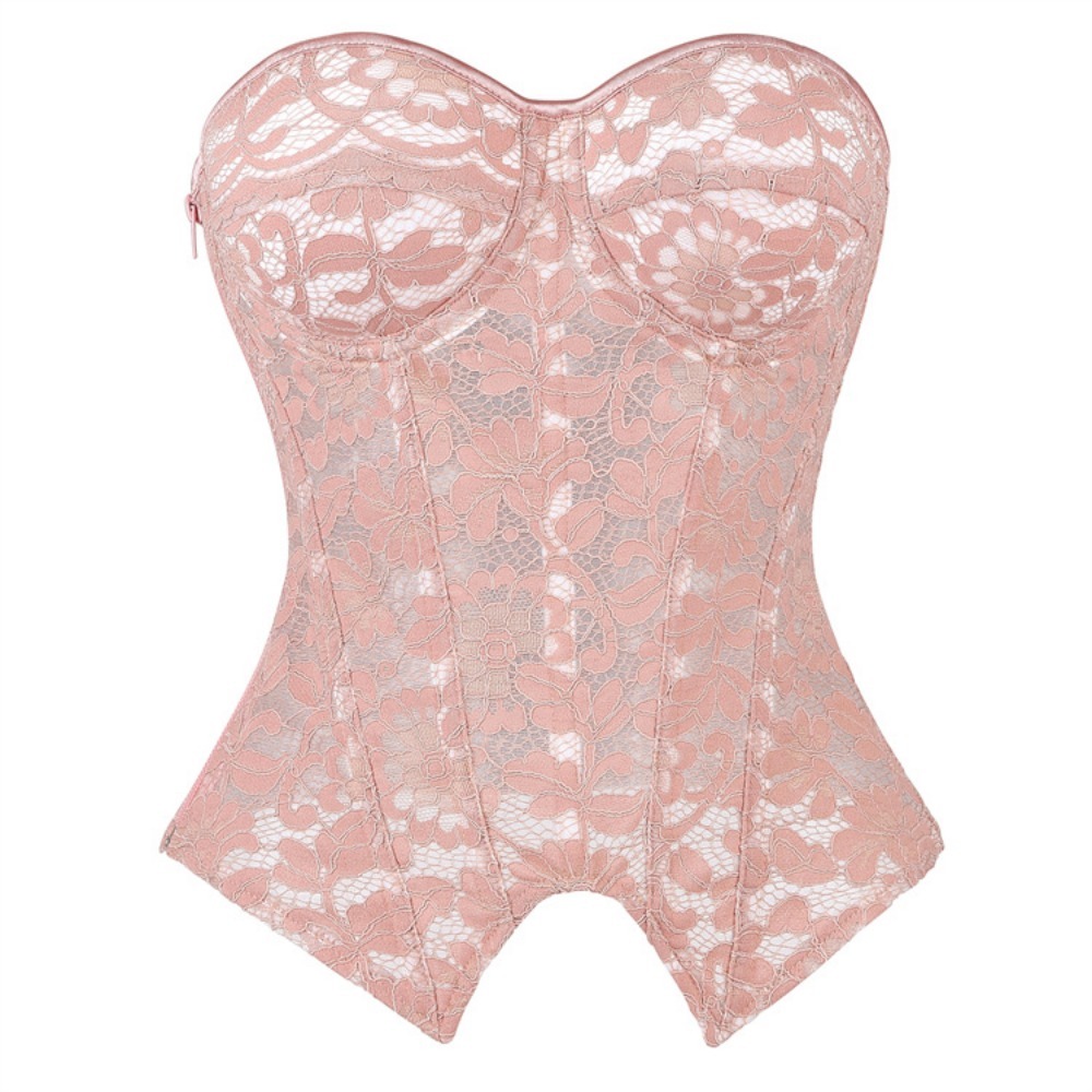 섹시한 메쉬 코르셋 캐미솔 탑 내장형 푸쉬업 컵 스틸  - Boning Corset Steel 리뷰 및 가격