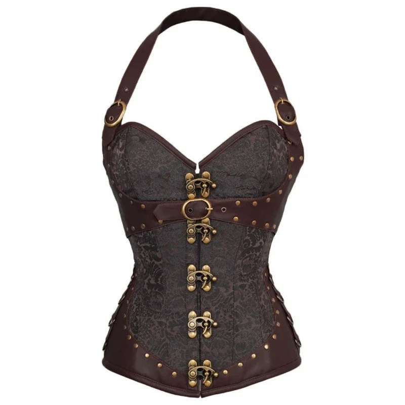 Steampunk 코르셋 탑 스틸 뼈 코르셋 고딕 가죽 - Boning Corset Steel 리뷰 및 가격