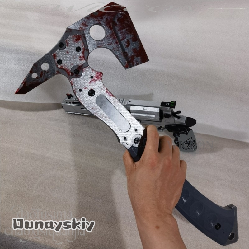 레온 고품질 가짜 전술 도끼 혈흔 무늬 3D 폴리락트산 - Cosplay Prop Axe 리뷰 및 가격