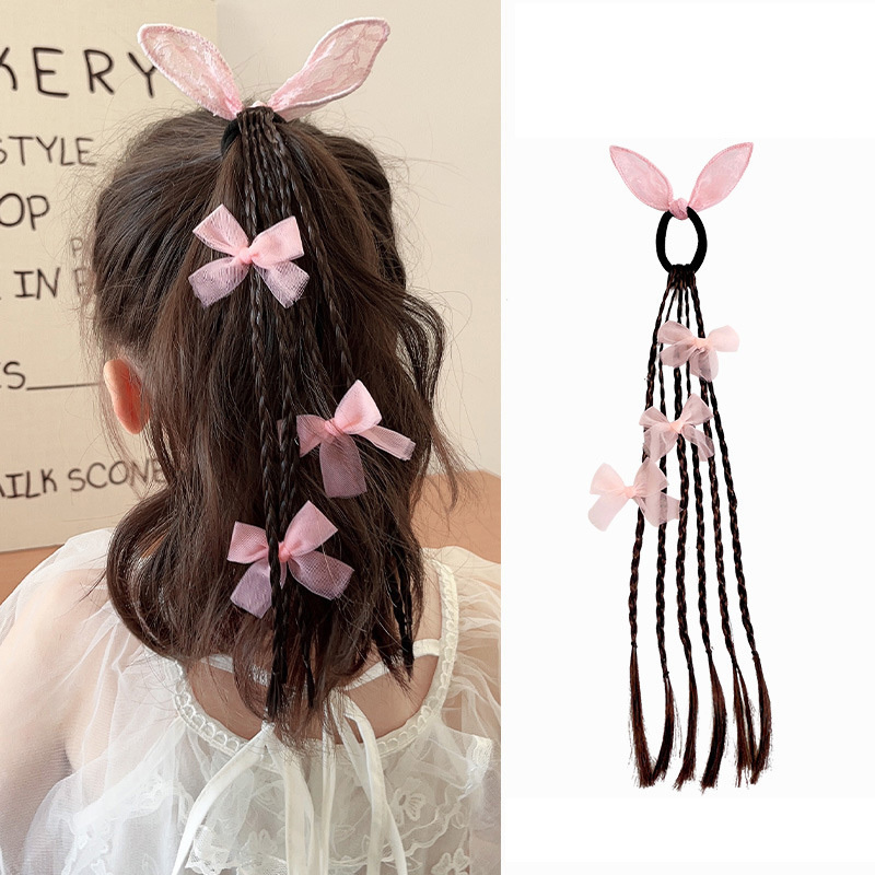 1PC 소녀 활 토끼 귀 가발 포니 테일 머리띠 고무  - Cosplay Prop Bow 리뷰 및 가격