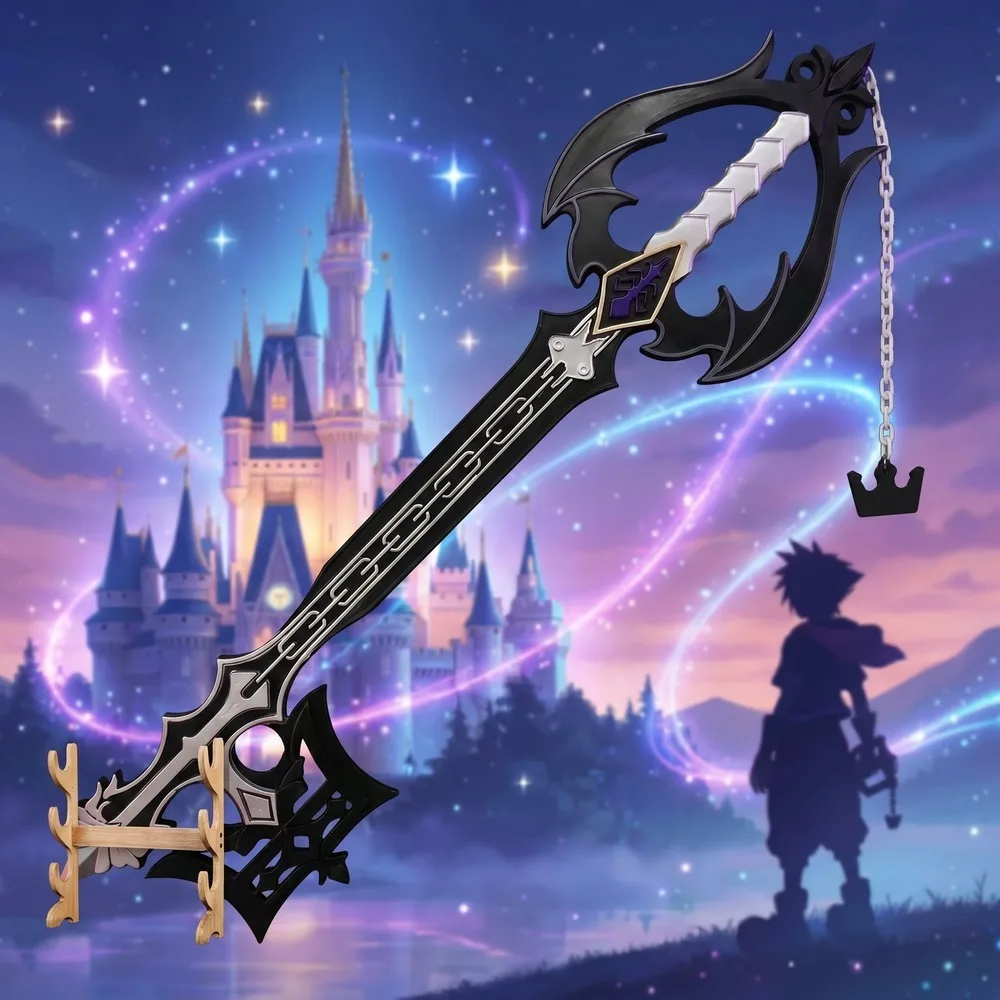 킹덤 하츠 42인치 108cm 블랙 화이트 키블레이드  - Keyblade Cosplay Prop 리뷰 및 가격