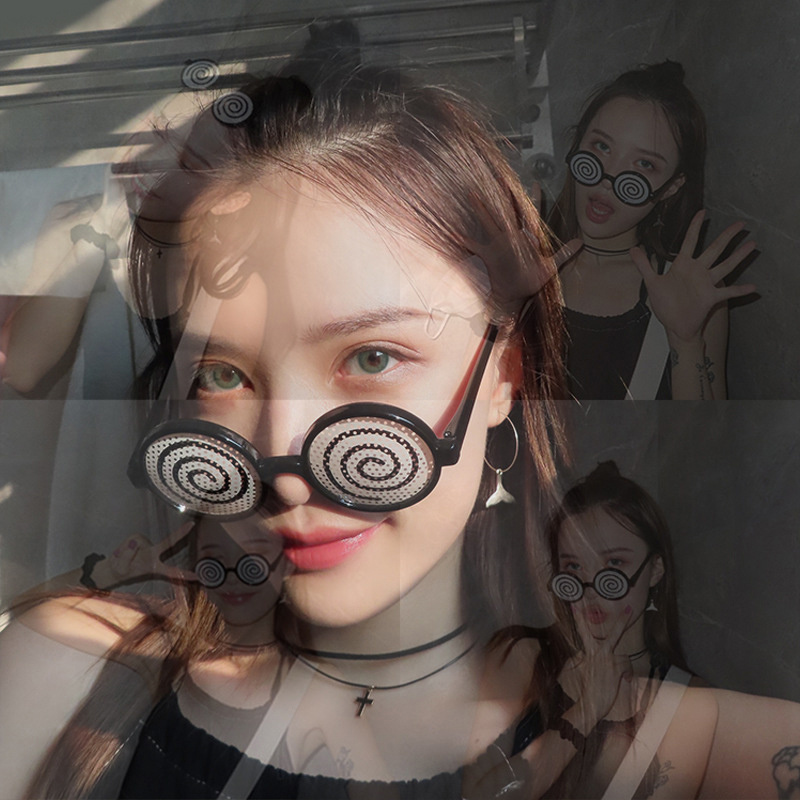 새로운 코스프레 안경 현기증 패턴 재미있는 장식 안경  - Cosplay Prop Pattern 리뷰 및 가격