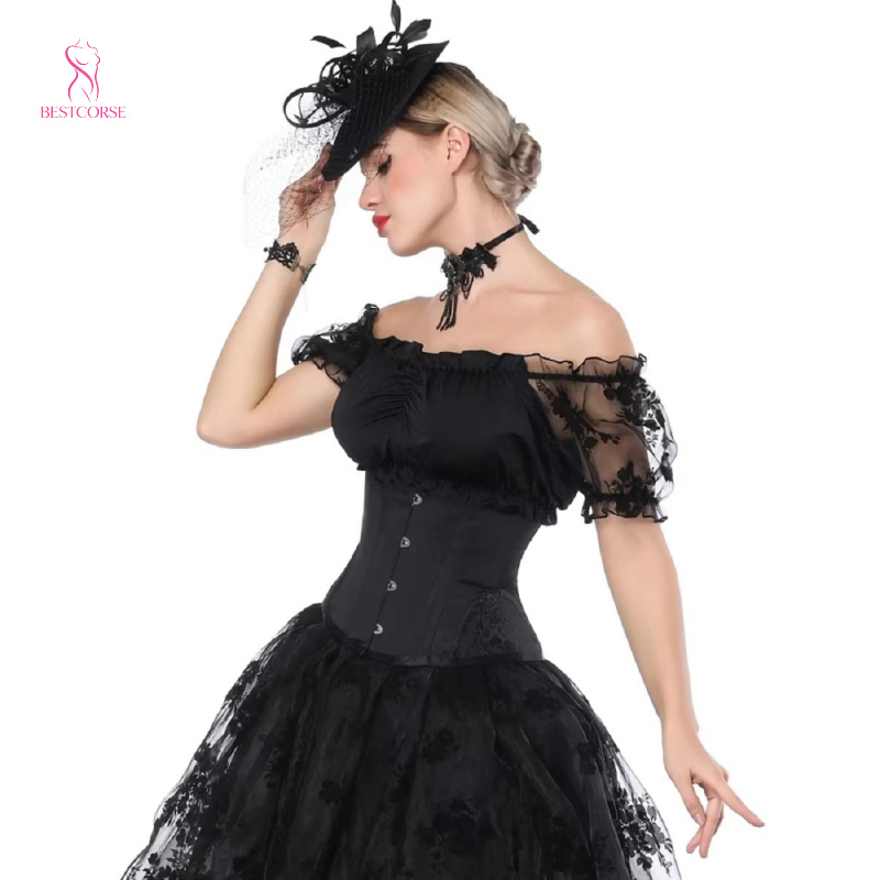 XXS 사이즈 모래시계형 짧은 토르소 고딕 블랙 타이트 - Boning Corset Steel 리뷰 및 가격
